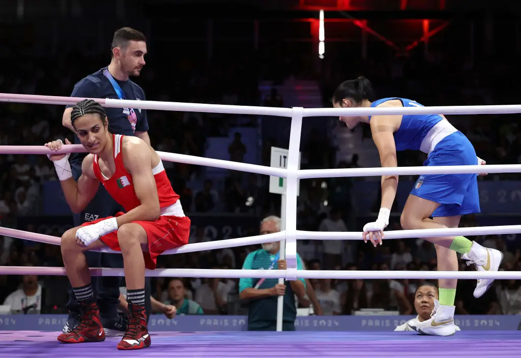 Angela Carini withdrew from her fight against Imane Khelif (Image: Getty)