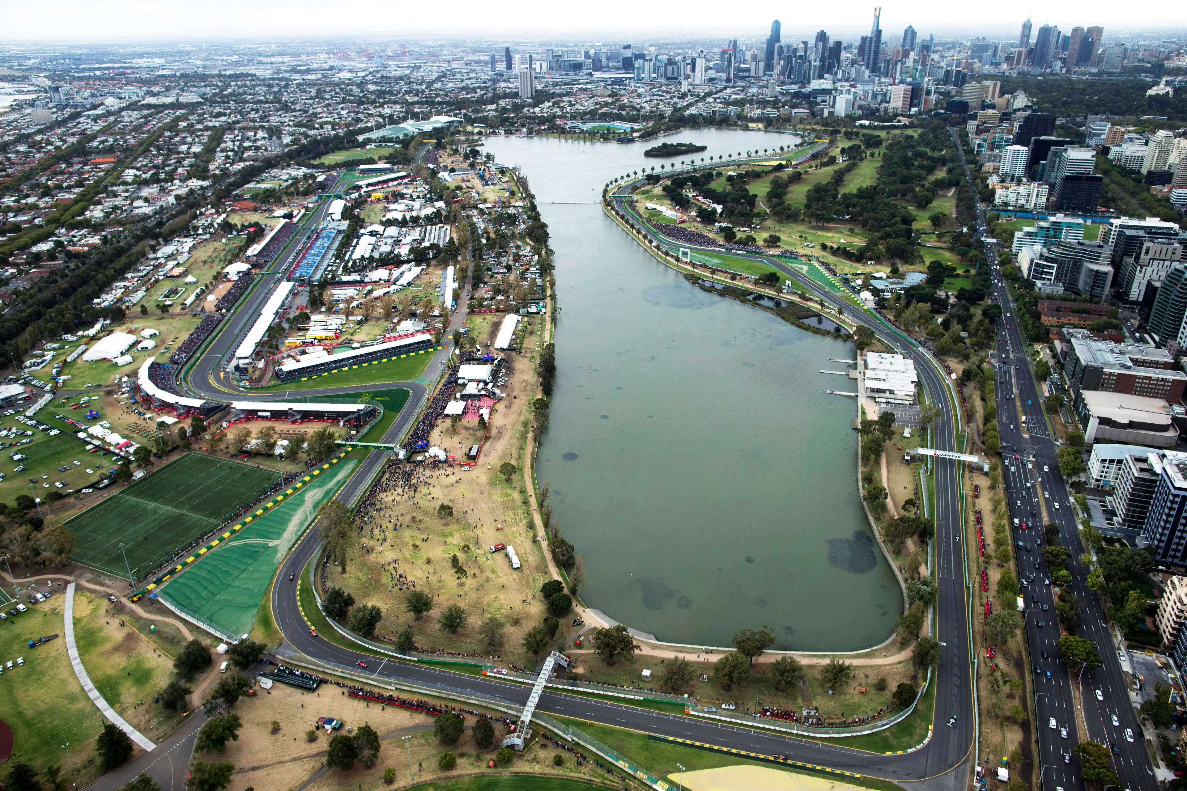 Albert Park - which hosts the Australian GP - is not a permanent race circuit (Image: Getty)