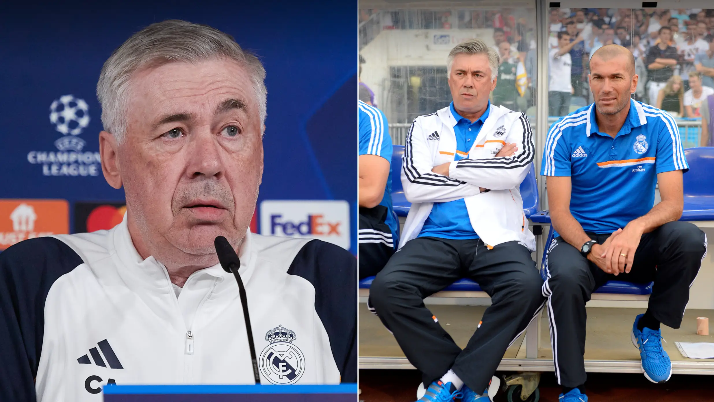 Carlo Ancelotti tells incredible story of when he tried to leave Zinedine Zidane off team bus for being late
