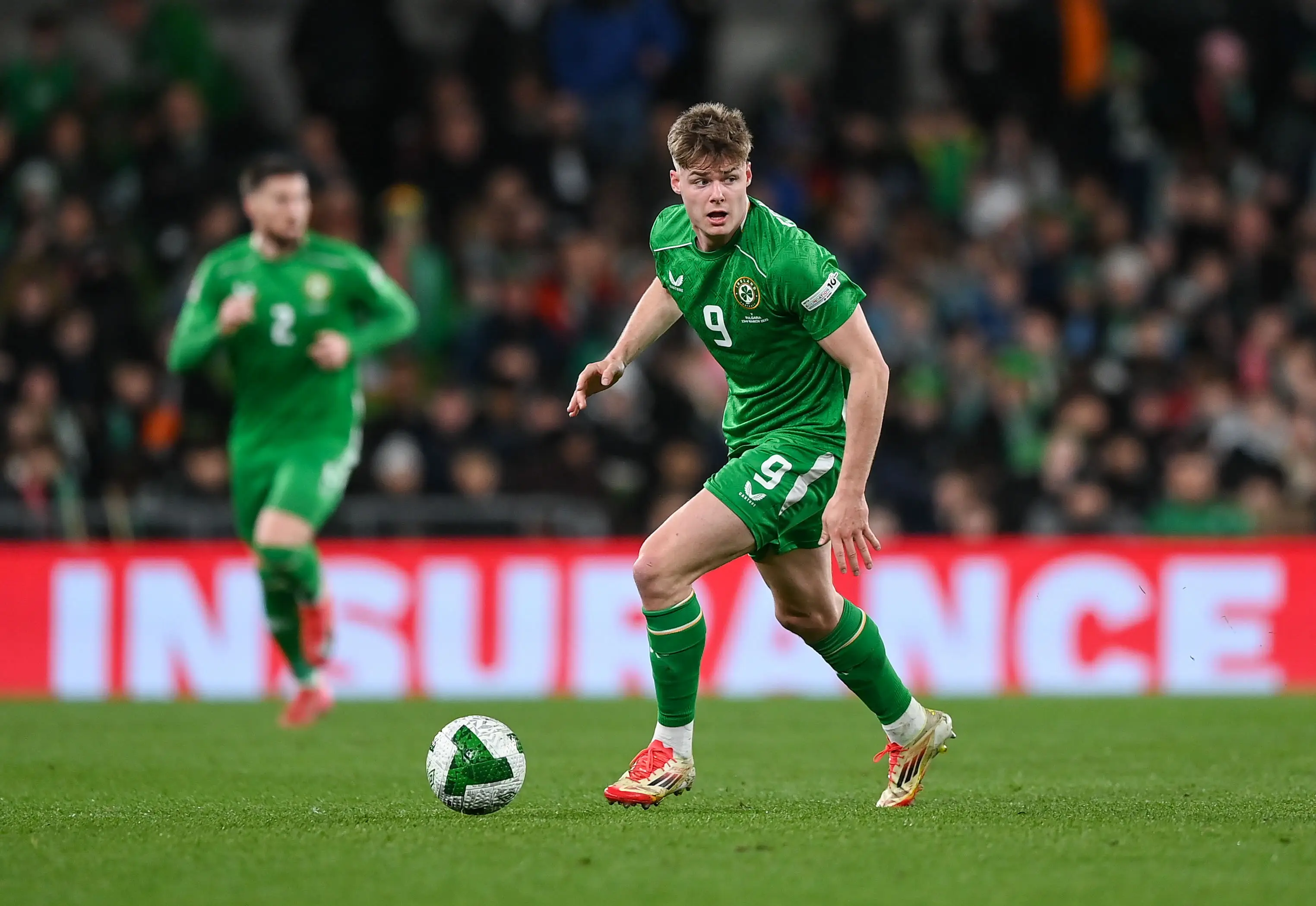 Evan Ferguson has now been linked with AS Roma. Image: Getty