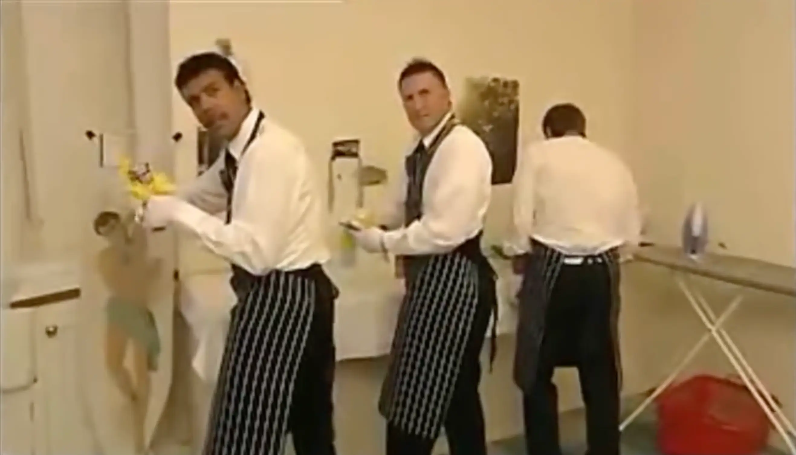 The three former players in the DVD. (Image