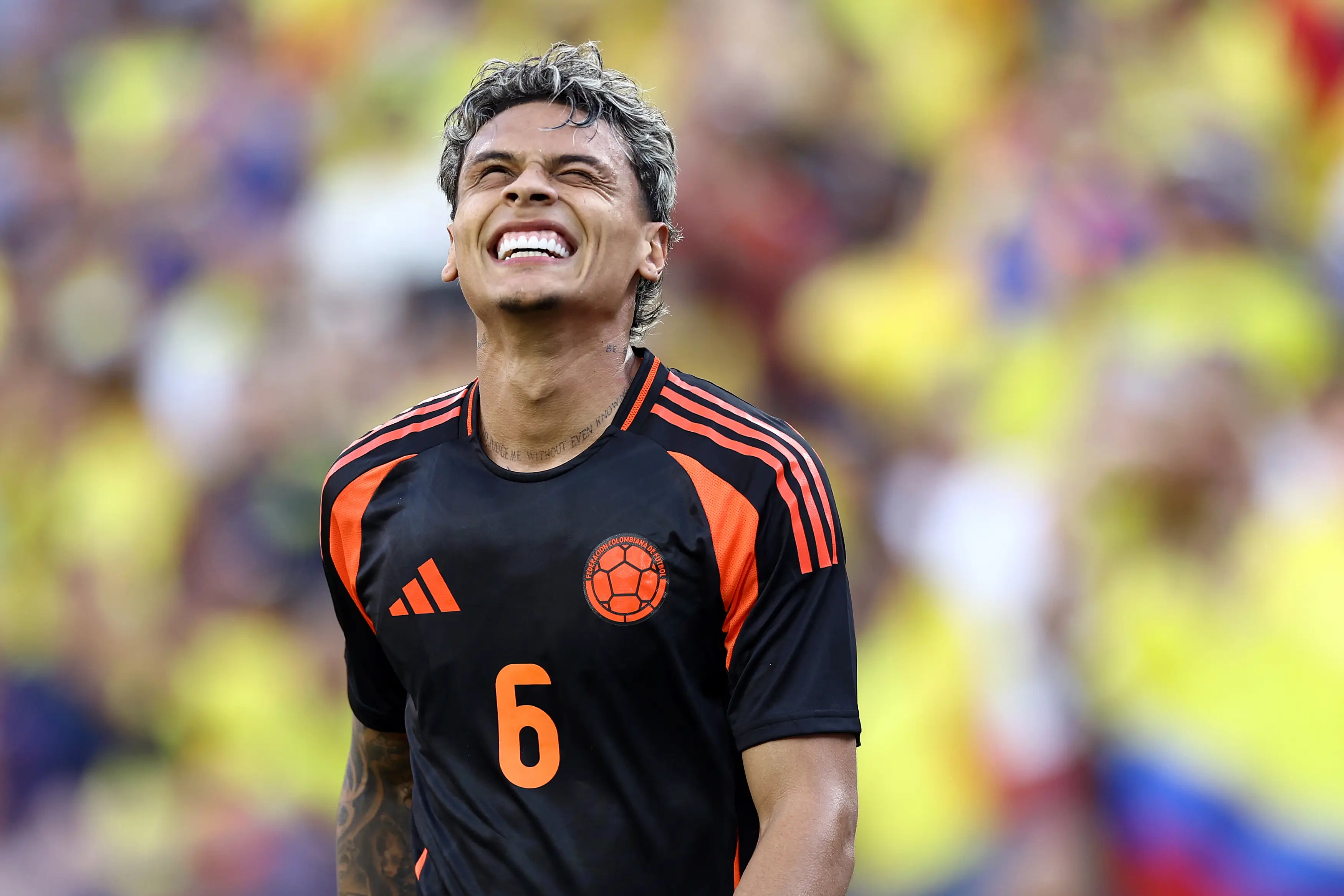 Richard Rios in action for Colombia at the 2024 Copa America. Image: Getty