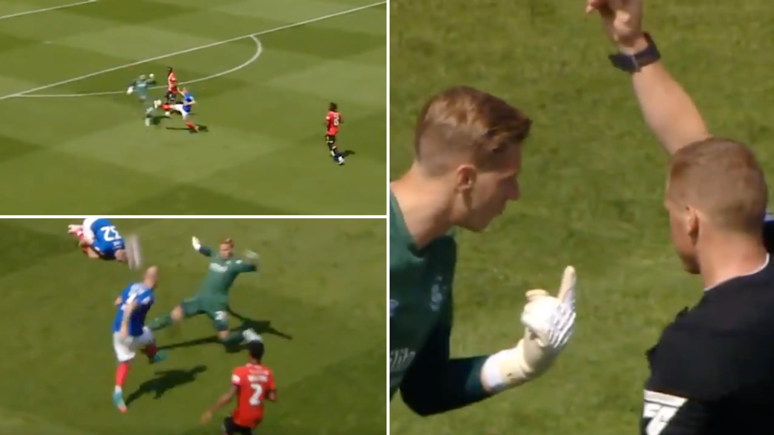 Luton goalkeeper has already received the craziest red card of the season which even left his teammates stunned