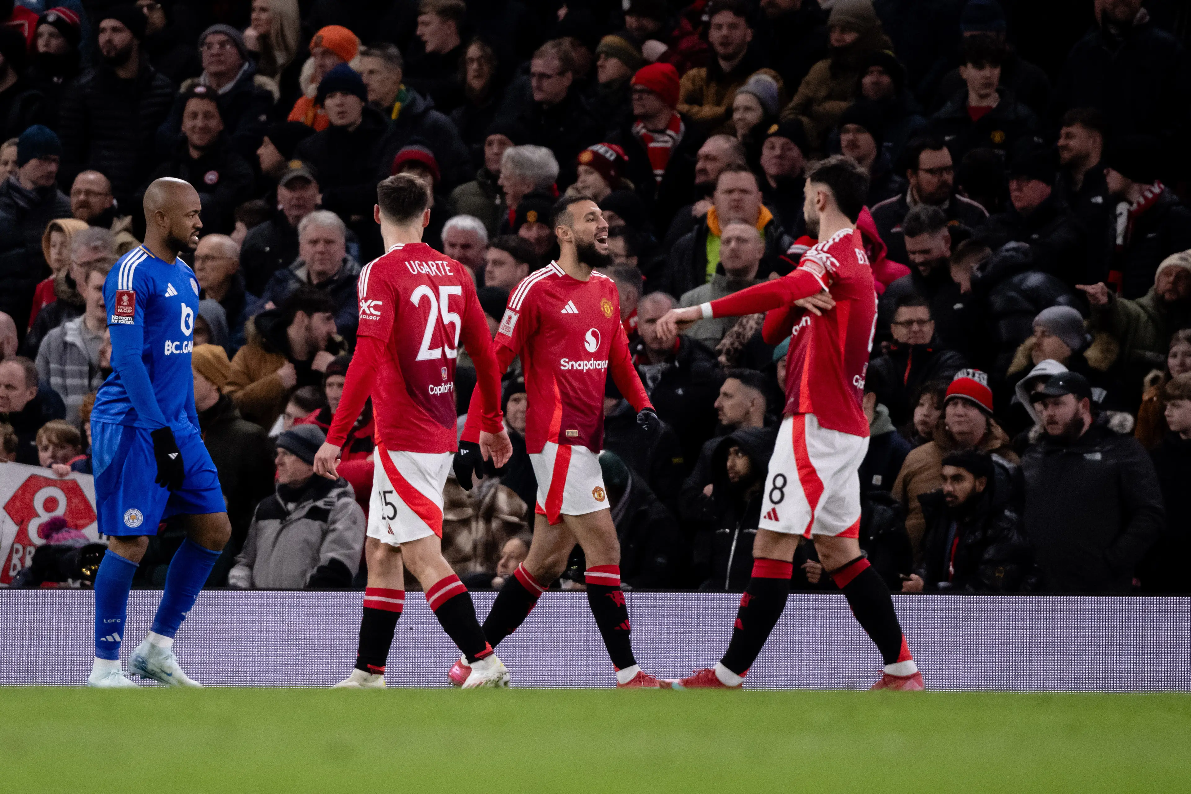 Manchester United beat Leicester City 2-1. (Image: Getty)