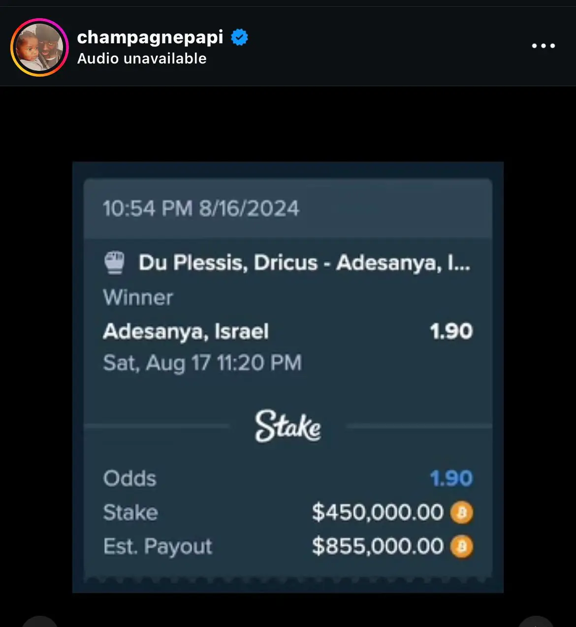 Image: Instagram/@champagnepapi