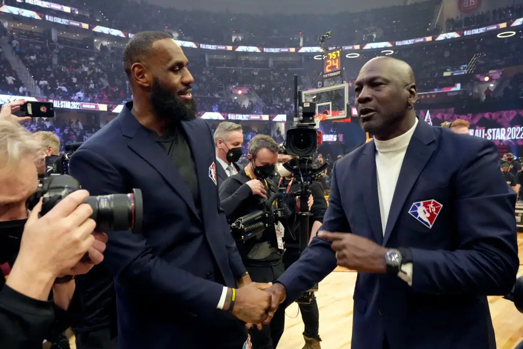 Michael Jordan and LeBron James are widely regarded as the two best basketball players of all time. (Image: Getty)