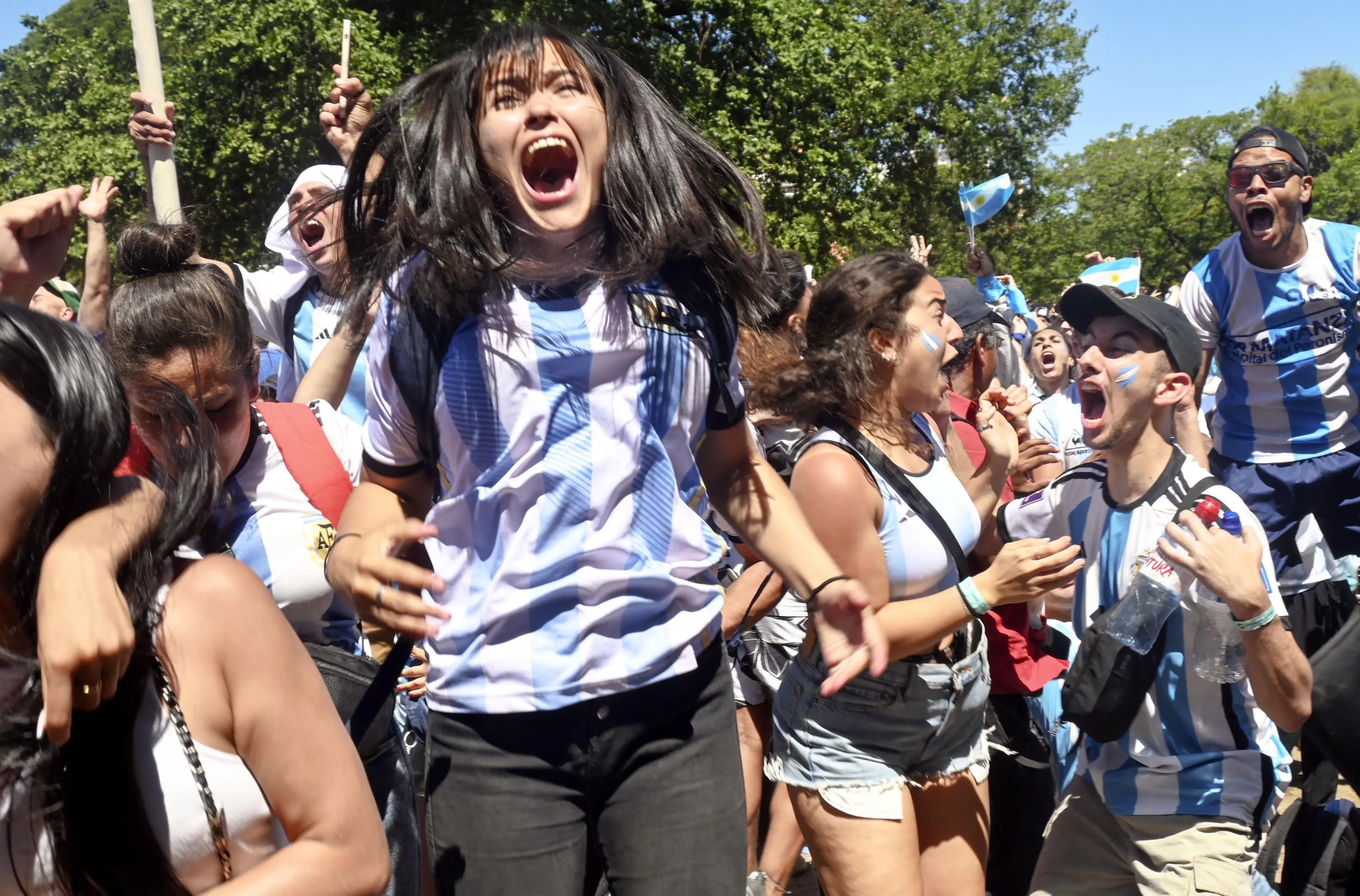 Fans celebrate in Buenos Aires. Image: Alamy