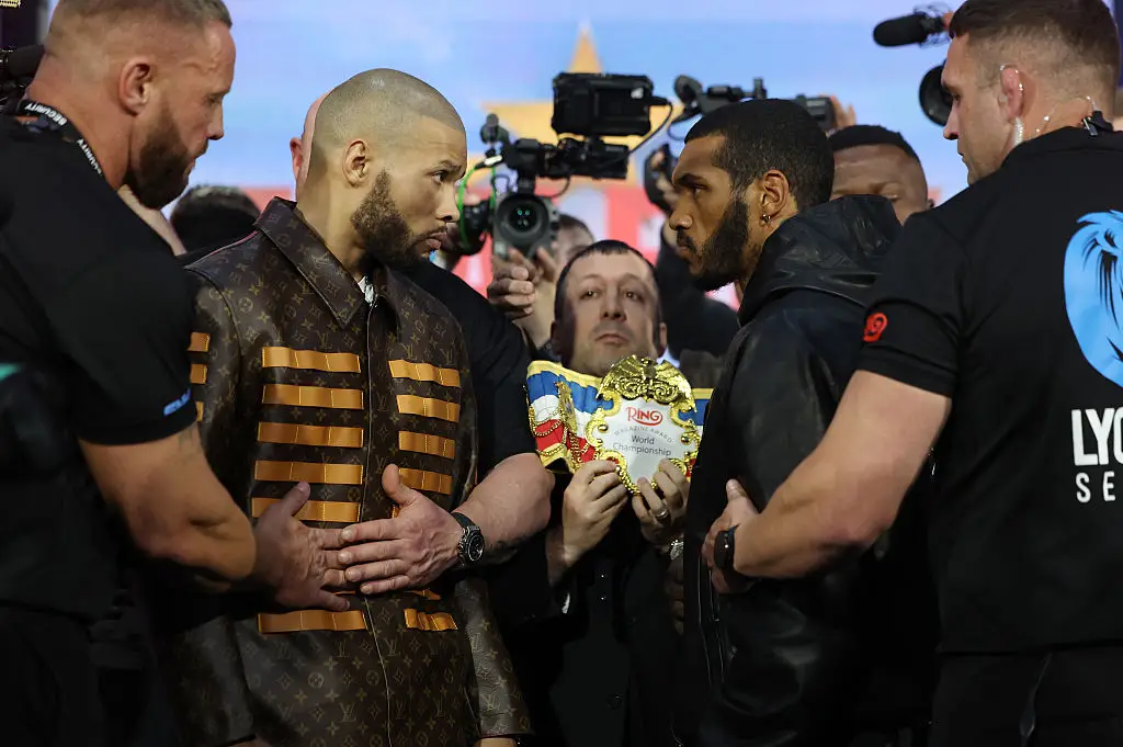 Chris Eubank Jr and Conor Benn will settle their beef at the Tottenham Hotspur Stadium on Saturday. (Image: Getty)