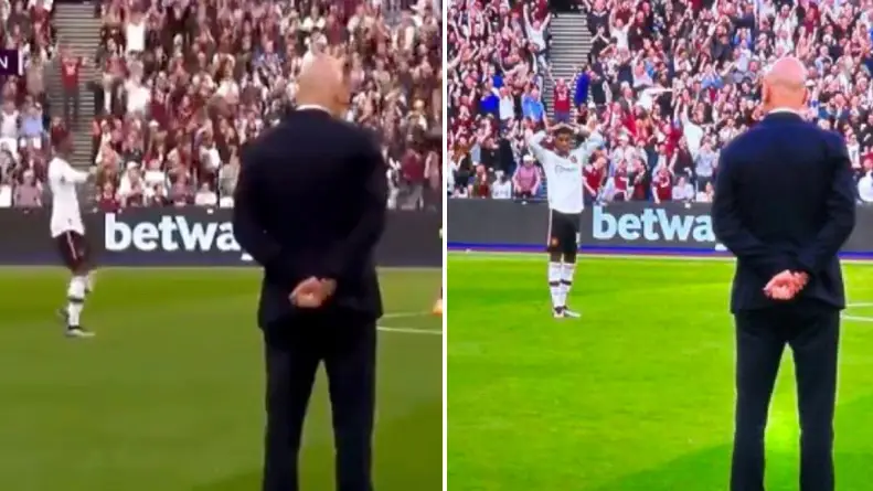 Marcus Rashford's look at Erik ten Hag after David de Gea mistake says it all