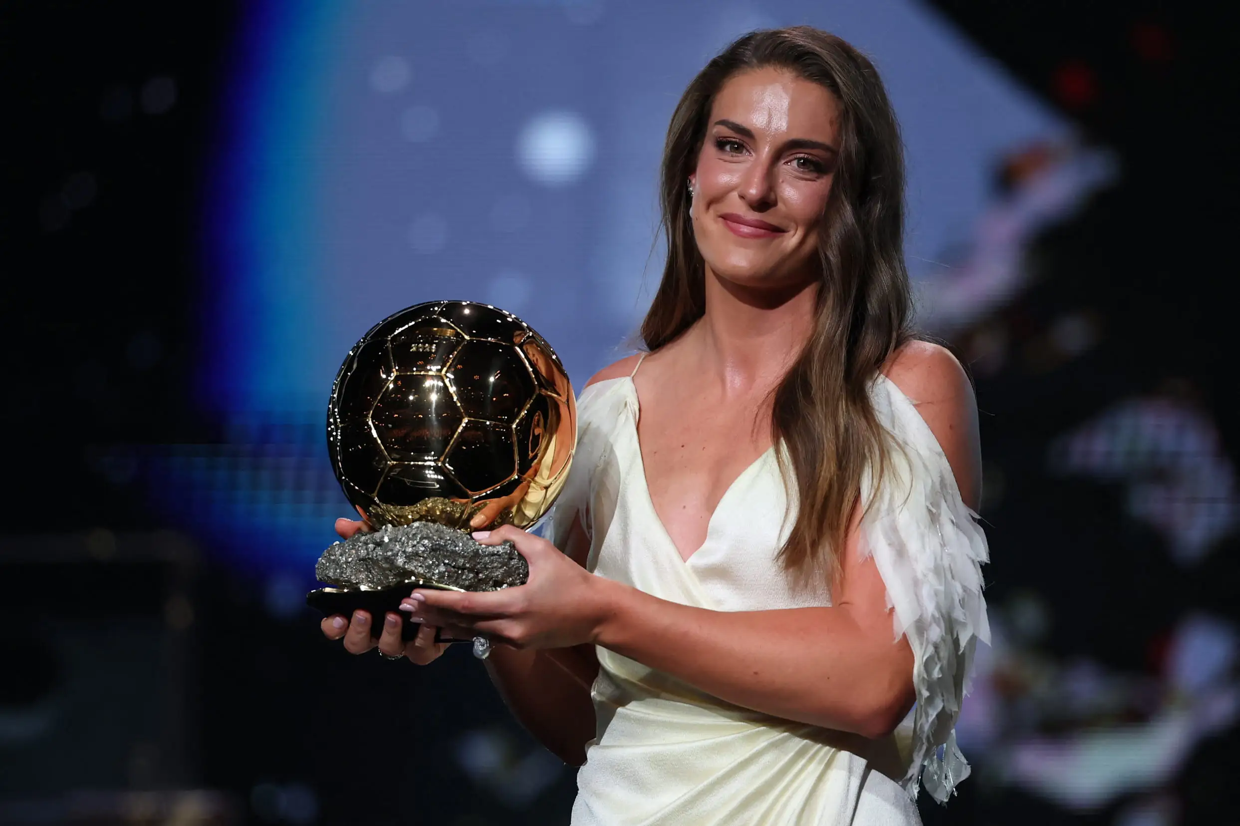 Alexia Putellas won the women's Ballon d'Or for the third time, drawing her level with Aitana Bonmati (Image: Getty)