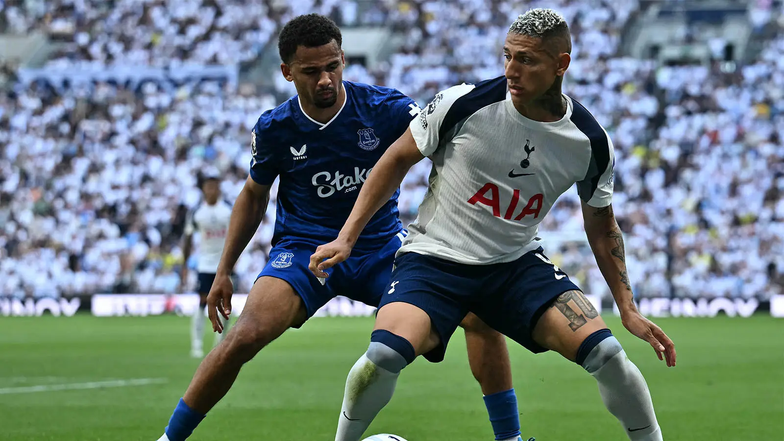 Iliman Ndiaye (left) and Richarlison (right) are set to swap clubs (Image: Getty)