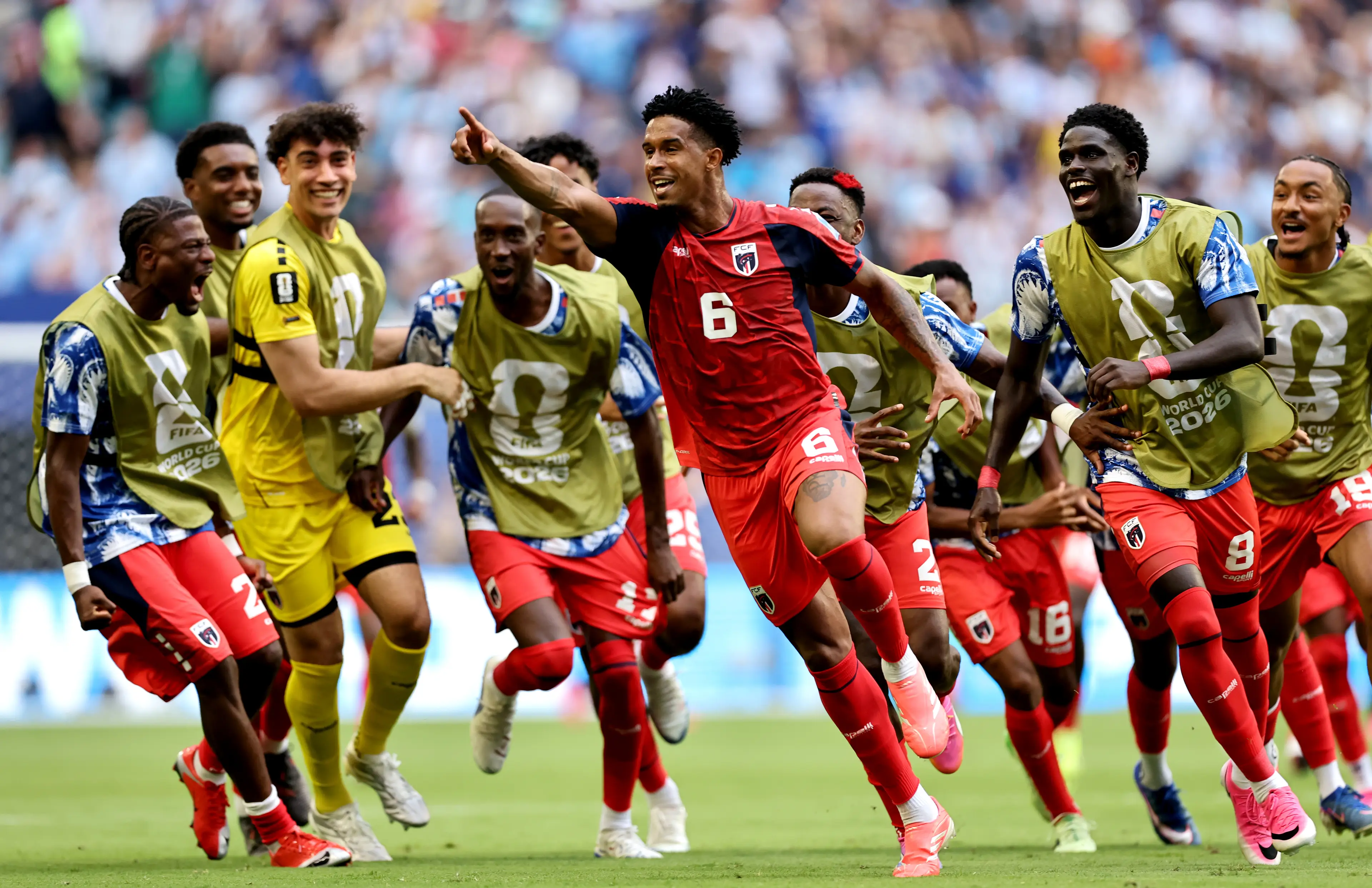 Kevin Pina of Cape Verde celebrates after scoring the free-kick. Image credit: Getty