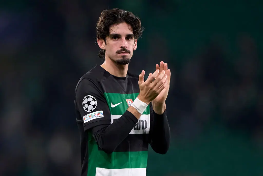 Francisco Trincao pictured in action for Sporting Lisbon against Arsenal (Image: Getty)