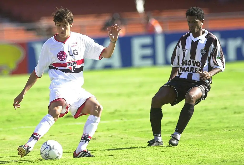 Kaka (left) played for Brazilian side Sao Paulo in 2001 (Image: Getty)
