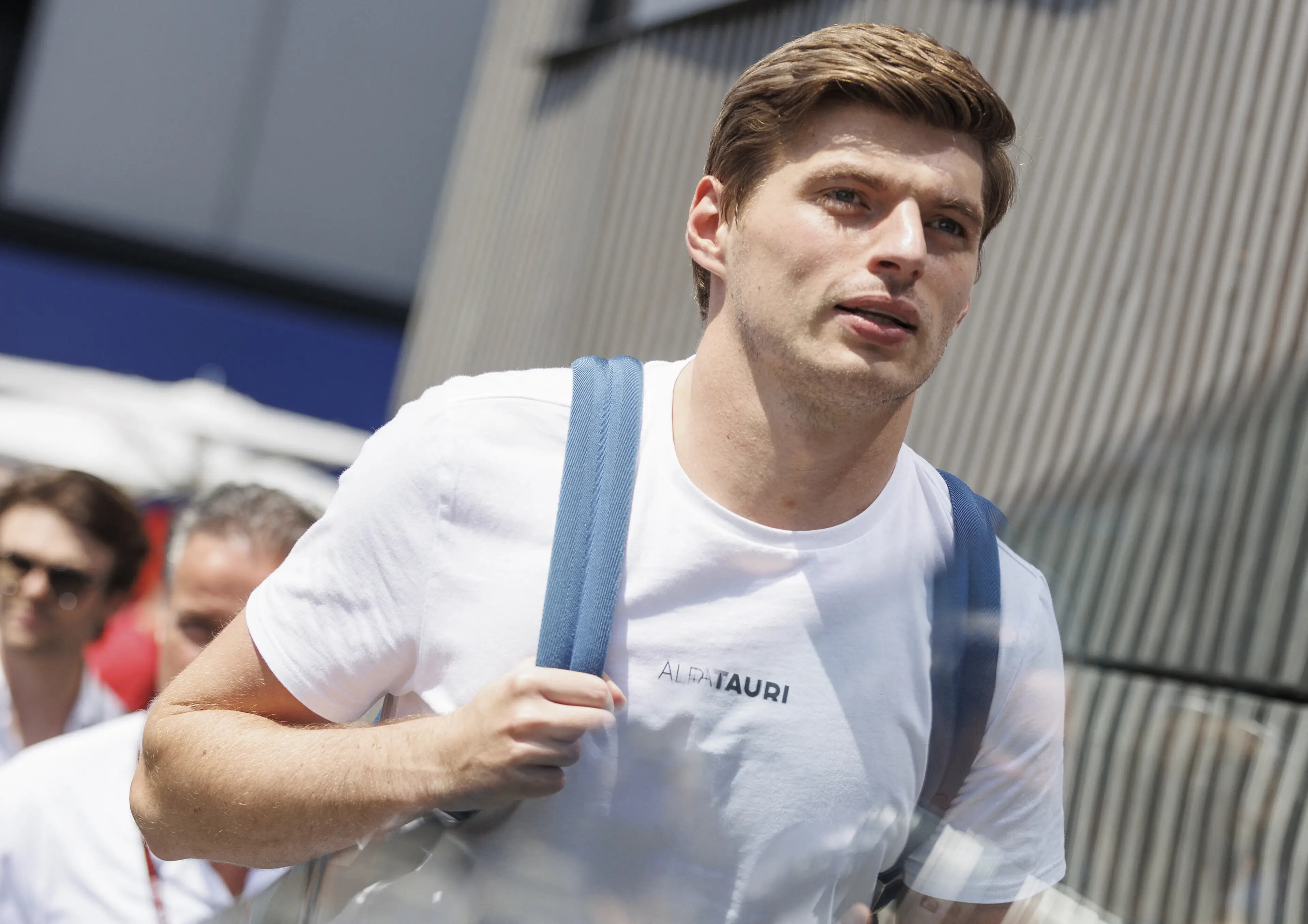 Max Verstappen arriving at the Austrian Grand Prix on Thursday. Image: Getty