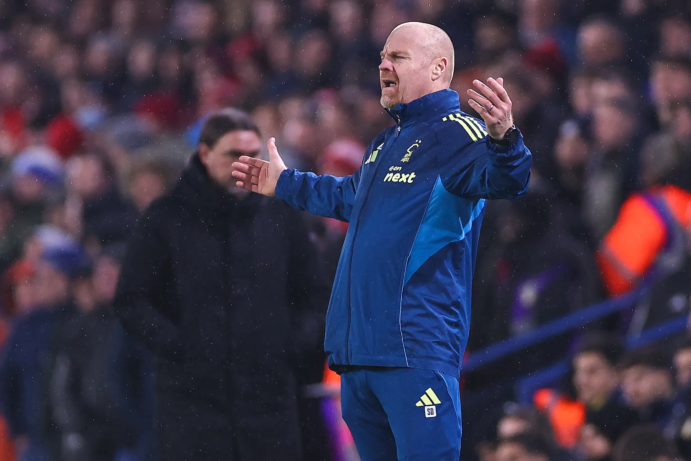 Sean Dyche is under mounting pressure at Nottingham Forest. Image: Getty