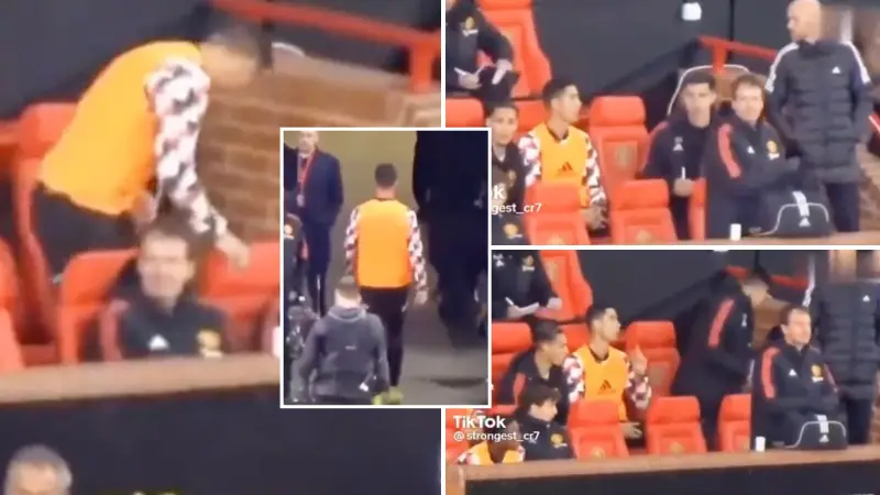 New footage of the Cristiano Ronaldo and Erik ten Hag situation against Spurs emerges online
