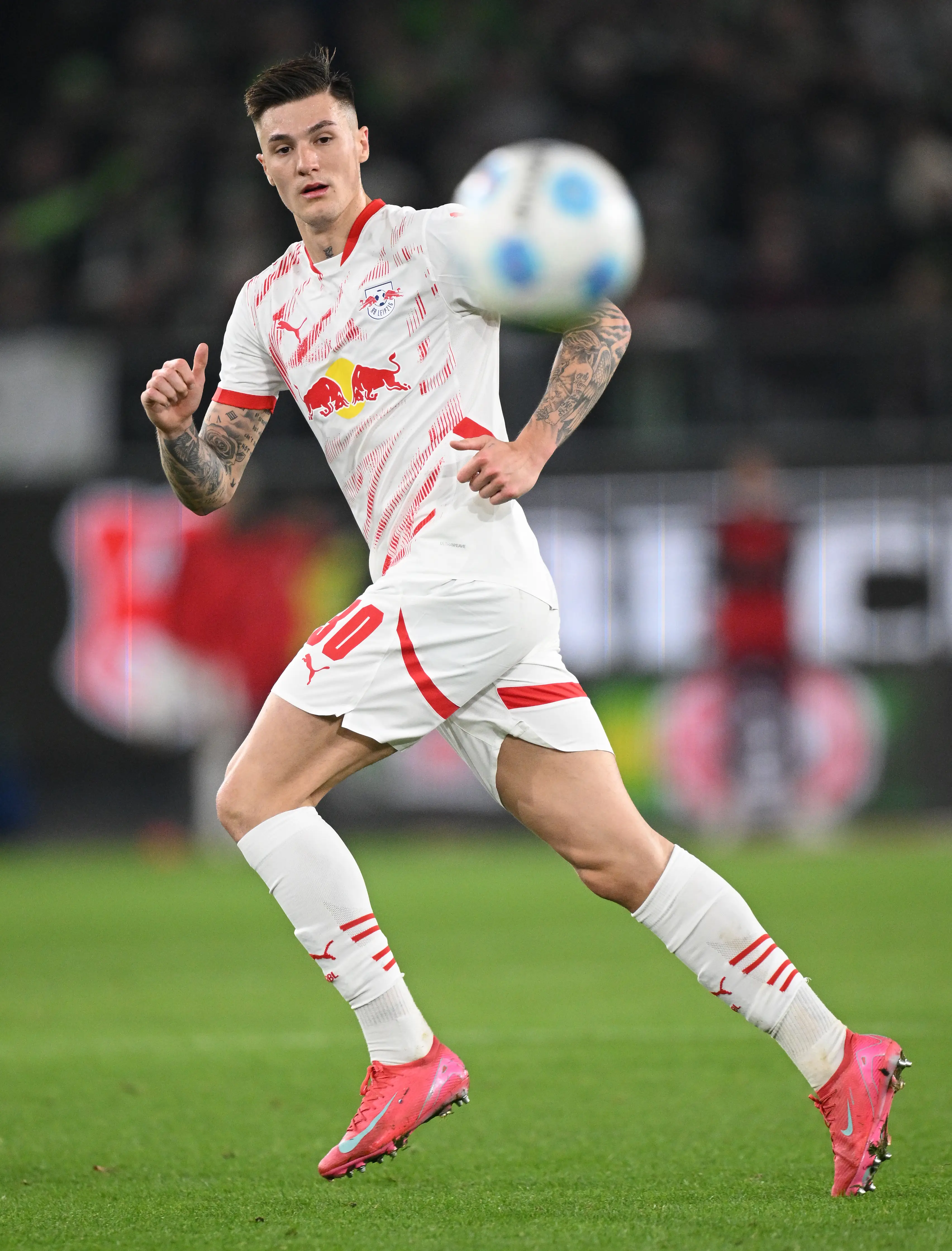 Benjamin Sesko is believed to be agreed to sign for Manchester United. Image: Getty