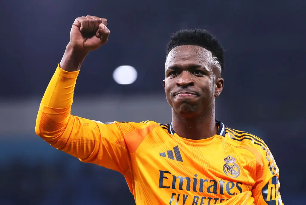 Vinicius Jr helped his side to a 3-2 win against Manchester City (Credit:Getty)
