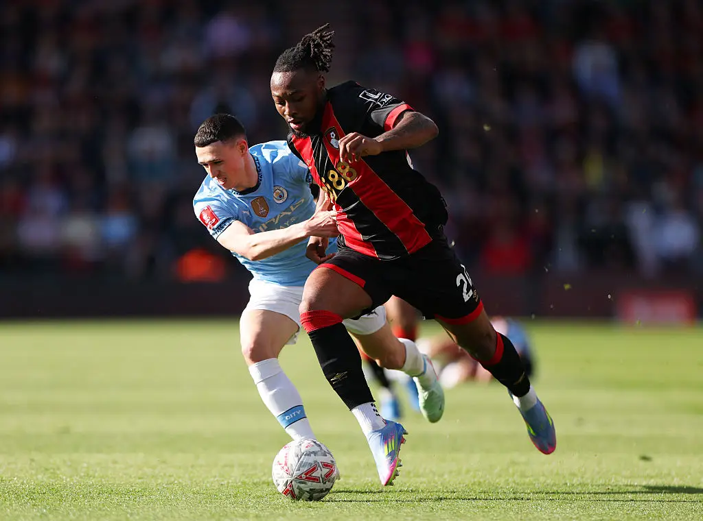 Antoine Semenyo started for Bournemouth during the FA Cup match against Manchester City. (Image: Getty)