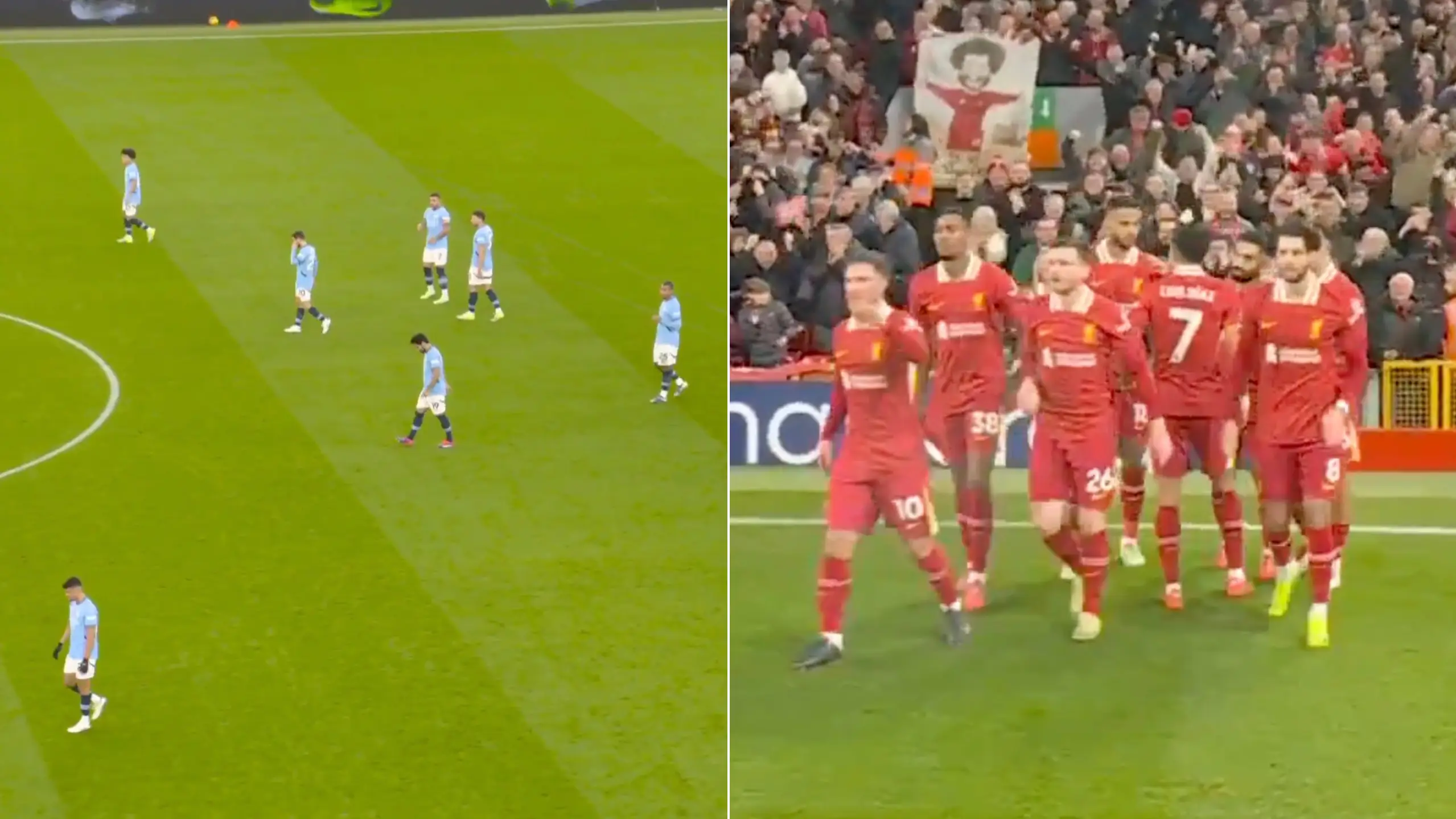 Man City fans turn on one player after shocking first half against Liverpool