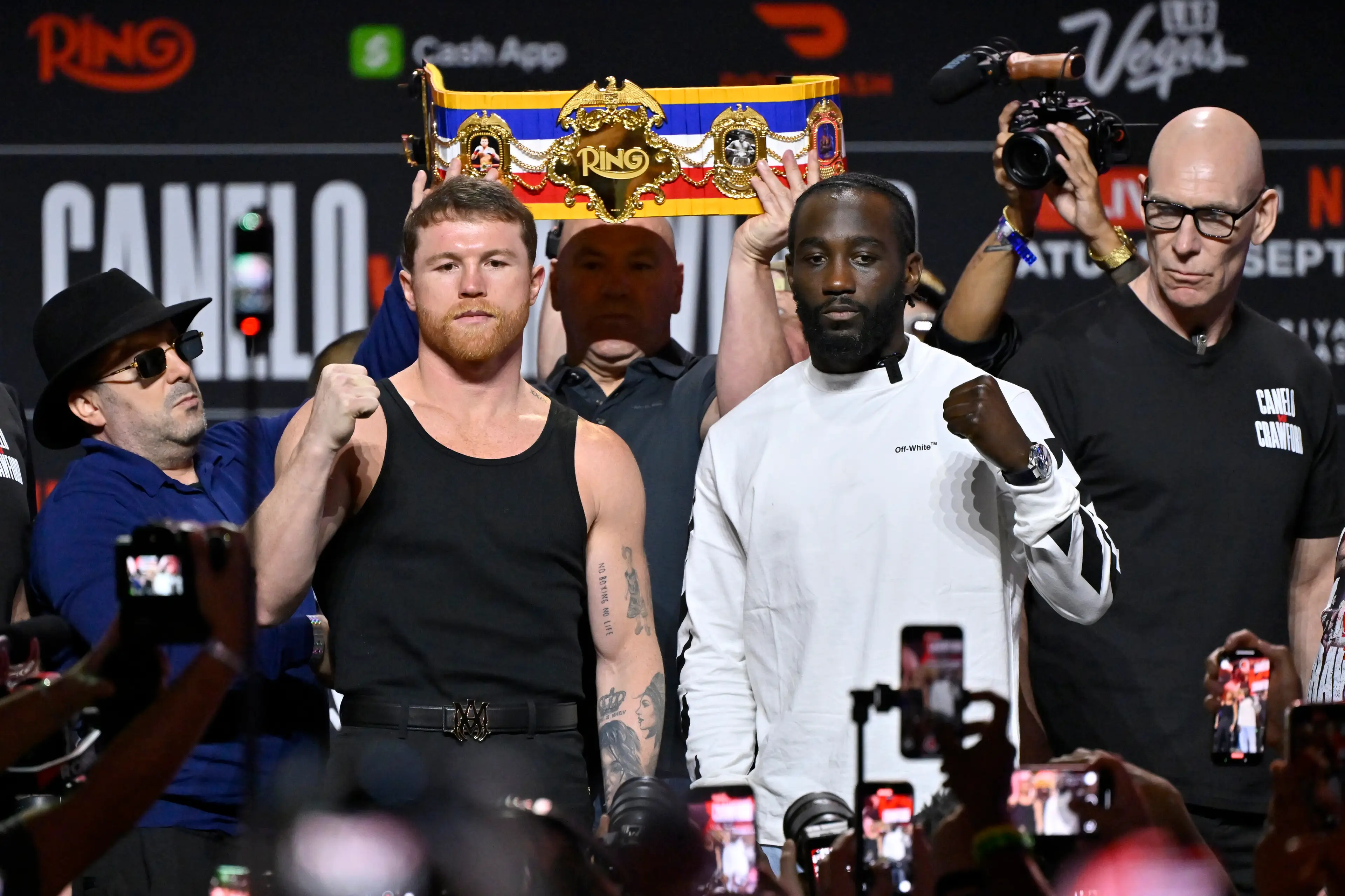 Terence Crawford beat Canelo Alvarez on points. (Image: Getty)