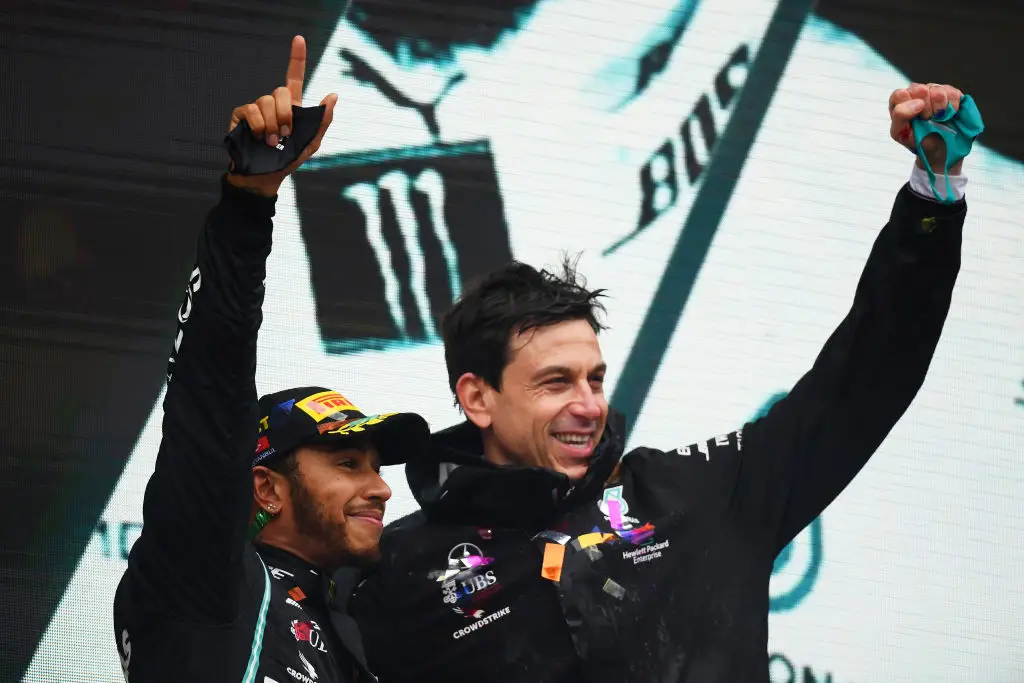 Toto Wolff and Lewis Hamilton enjoy a close relationship having spent 11 years together at Mercedes. (Image: Getty)