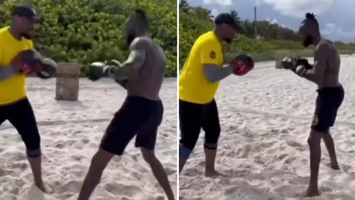 Fans left shocked at Deontay Wilder's legs after training footage emerges