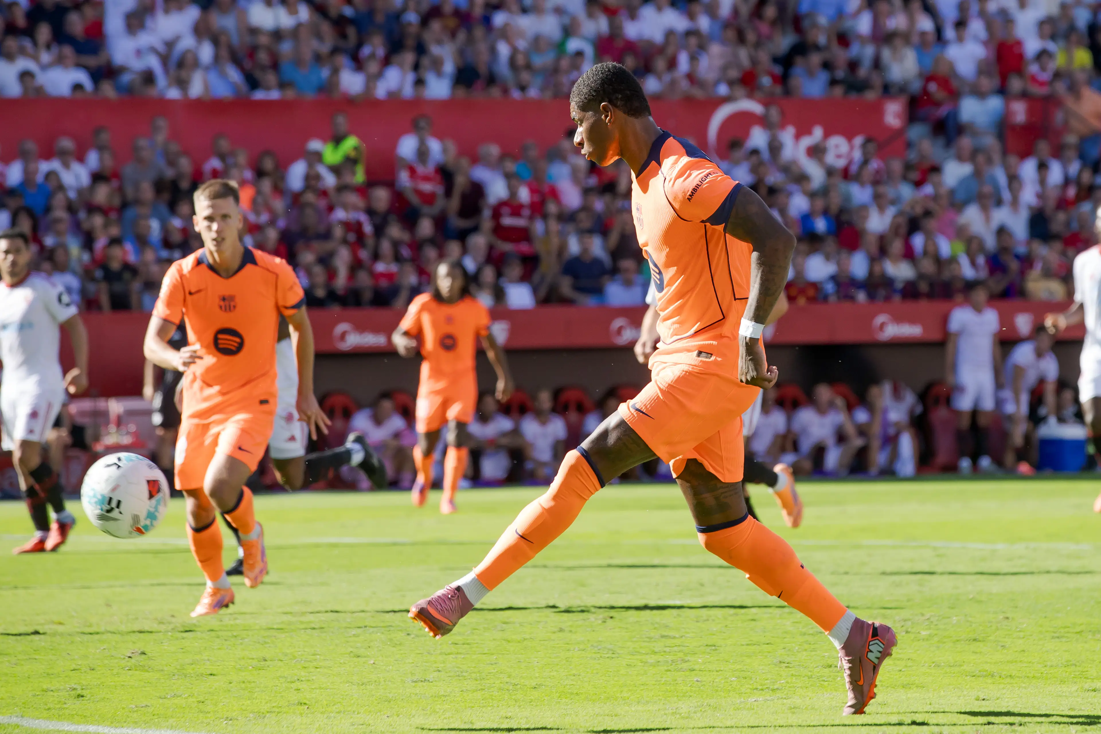 Marcus Rashford scored against Sevilla. Image: Soccrates Images / Contributor via Getty