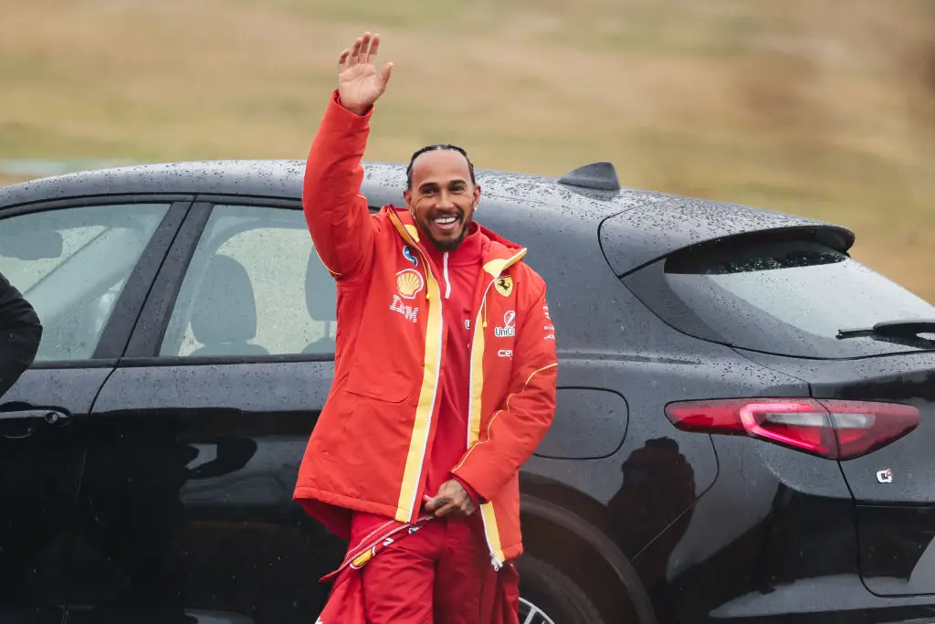 Lewis Hamilton has been in Maranello this week (Image: Getty)