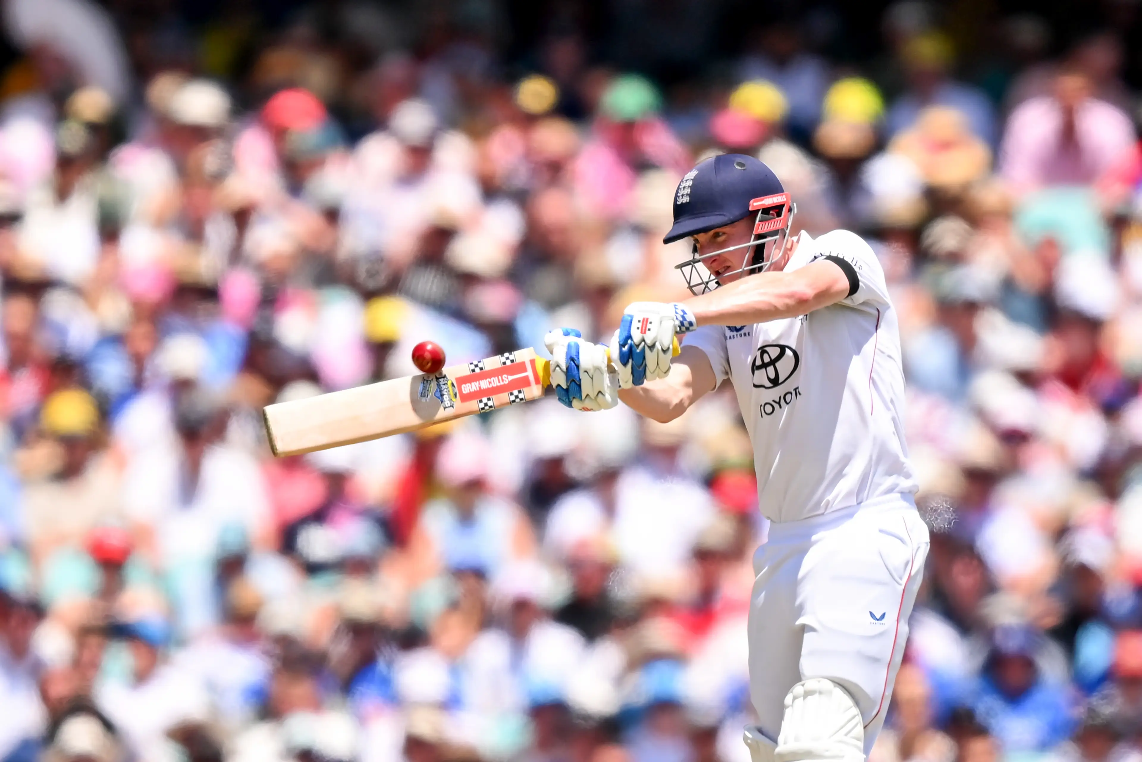 Harry Brook in action on Day 1 of the fifth Ashes Test. Image: Getty 