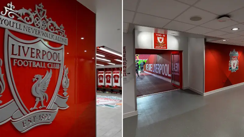 Why the shirts of two Man Utd legends are permanently displayed in Liverpool's away dressing room at Anfield
