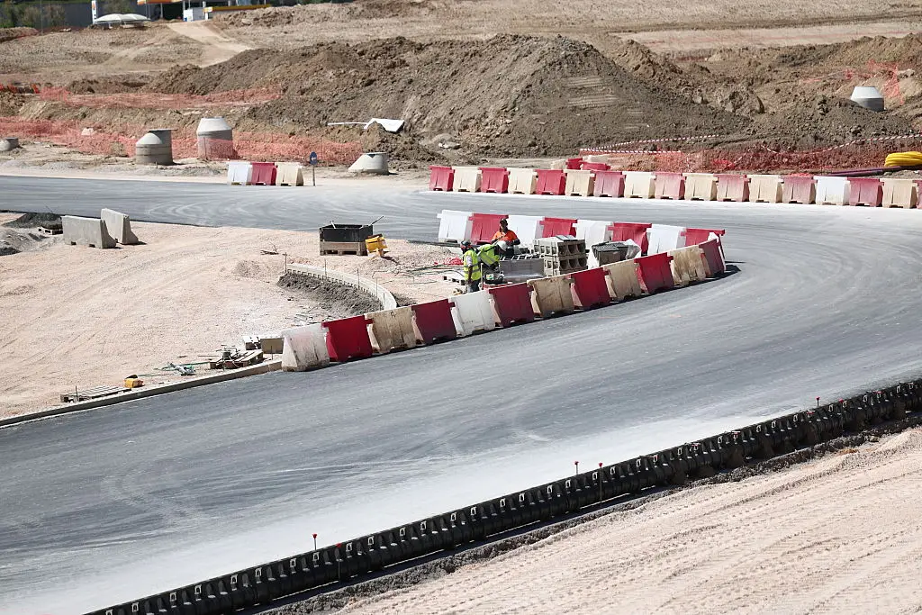 The Madring Circuit is still being built but it has paved its iconic curve, La Monumental
