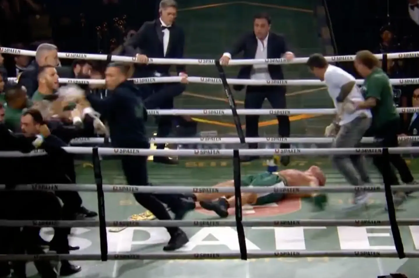 Silva was knocked unconscious during the post-fight brawl. Image credit: Spaten Fight Night 2