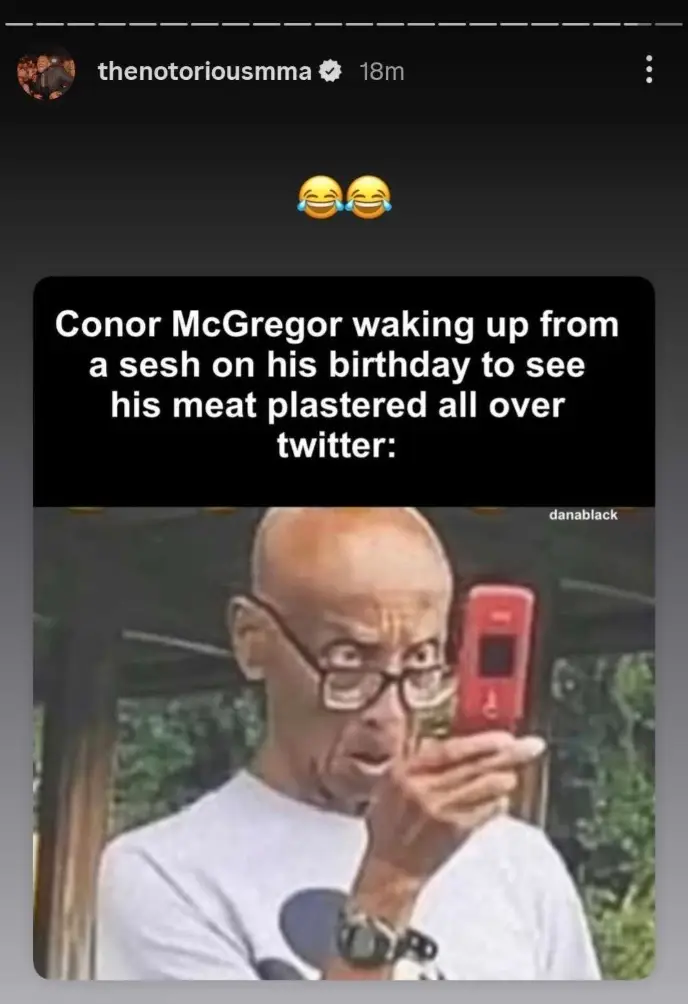 Image: Instagram/@TheNotoriousMMA