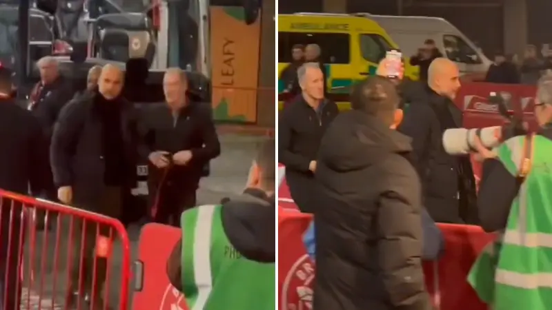 Brentford fan slammed for 'embarrassing' and 'classless' comment he shouted at Pep Guardiola before Man City draw