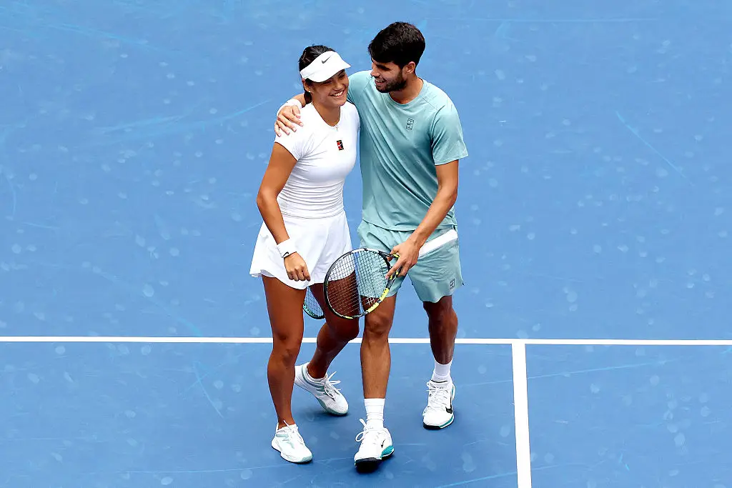 Tennis fans have speculated that Emma Raducanu and Carlos Alcaraz could be dating. (Image: Matthew Stockman/Getty Images)