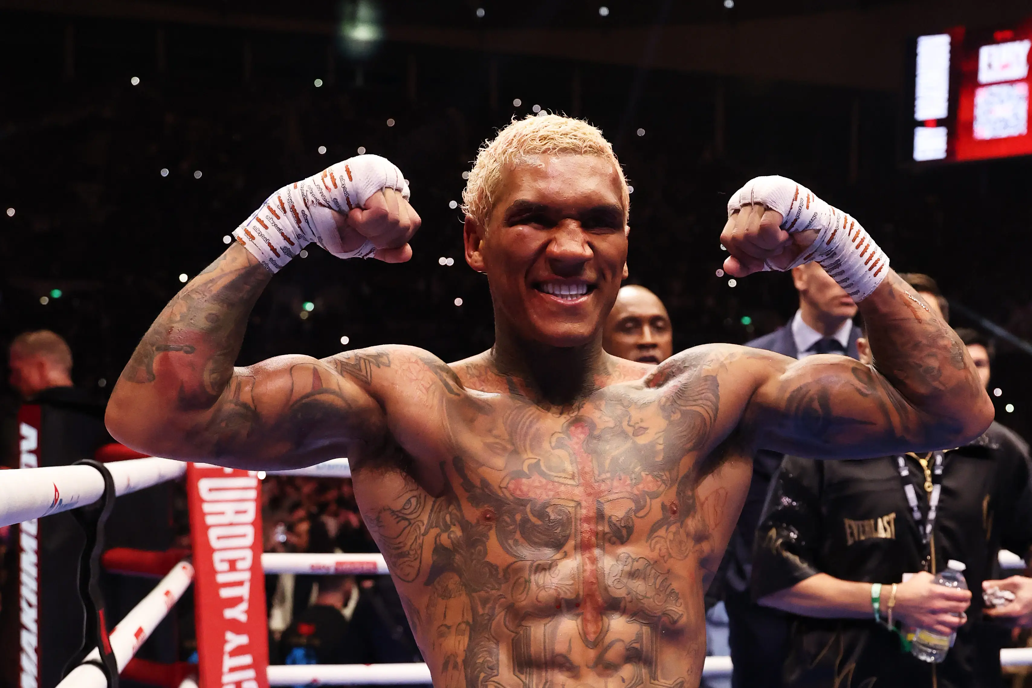 Conor Benn challenges for a world title for the first time of his career this weekend. (Image: Getty)