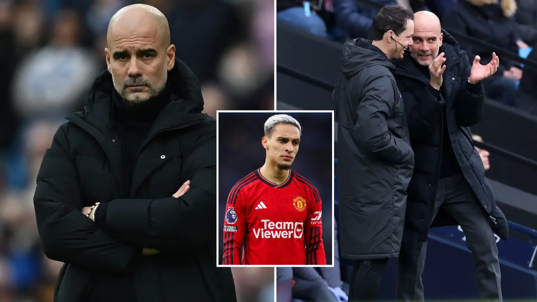 Pep Guardiola's 'gesture' towards Antony speaks volumes as moment spotted in Manchester derby