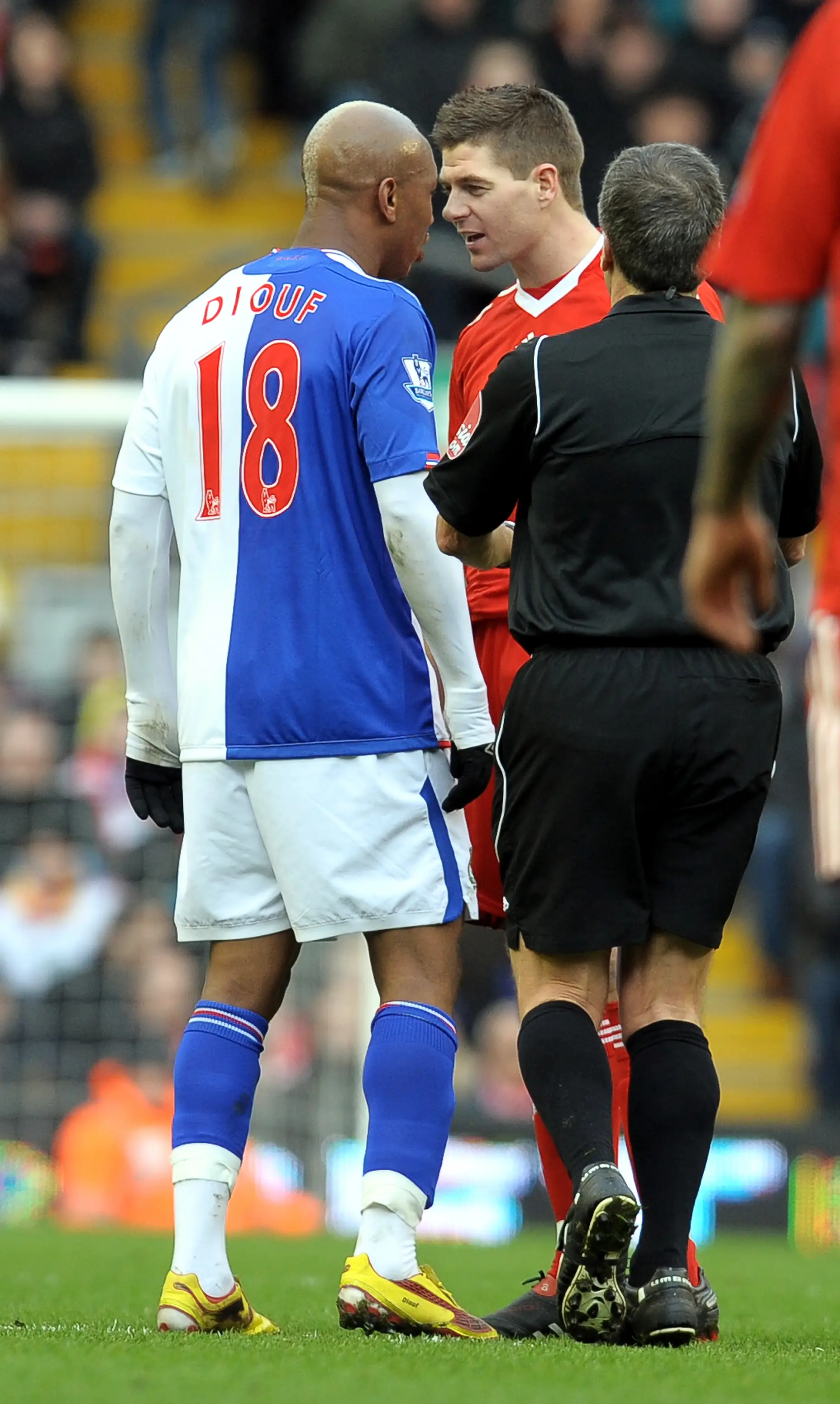 Gerrard and Diouf were hardly the best of friends. Image credit: Getty