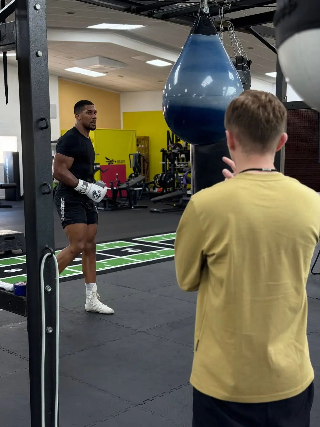 Anthony Joshua has returned to training with Iegor Golub. Image: Instagram/Iegor Golub 