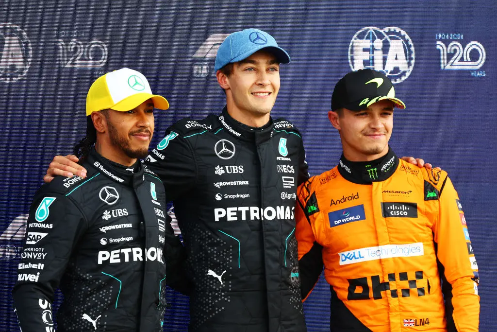 Lewis Hamilton, George Russell and Lando Norris will line up on the grid this year (Mark Thompson/Getty Images)