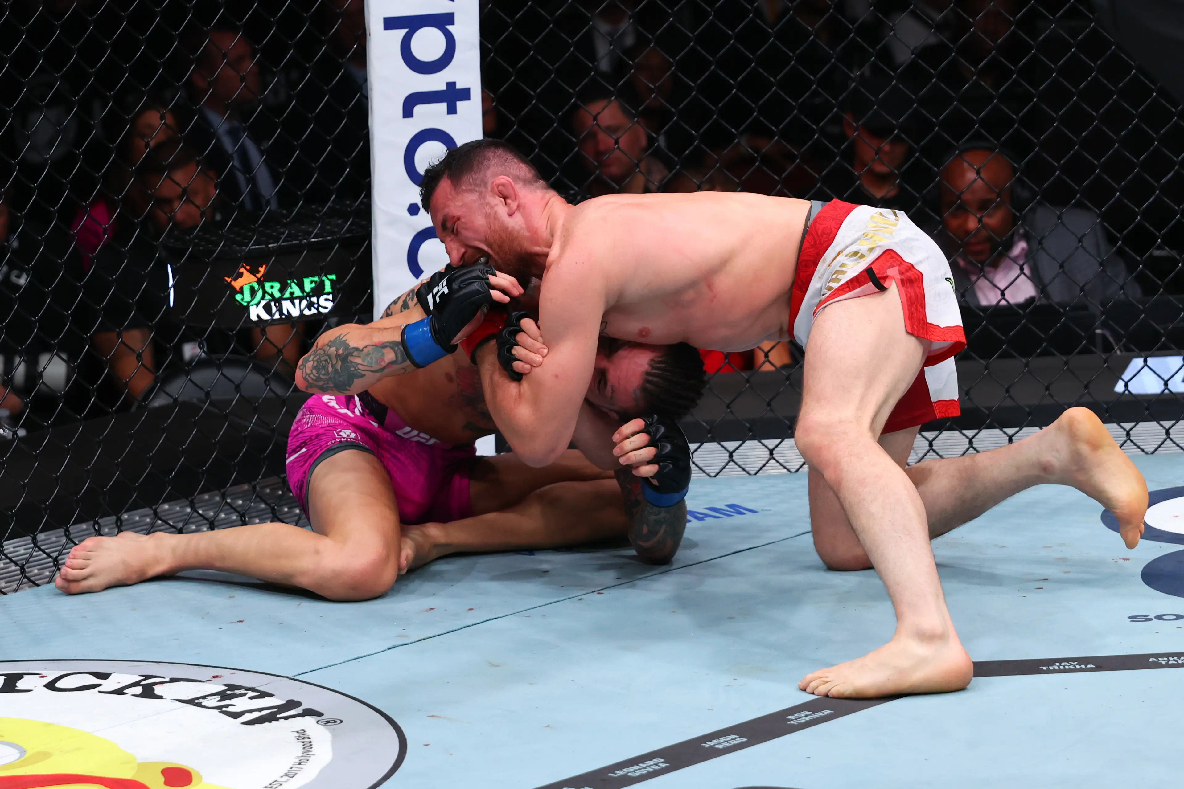Merab Dvalishvili submitted Sean O'Malley to defend his UFC bantamweight title at UFC 316. Image: Getty 