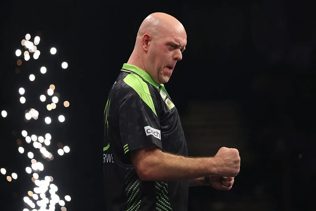 Michael van Gerwen won night one of the 2026 Premier League darts (Credit:Getty)