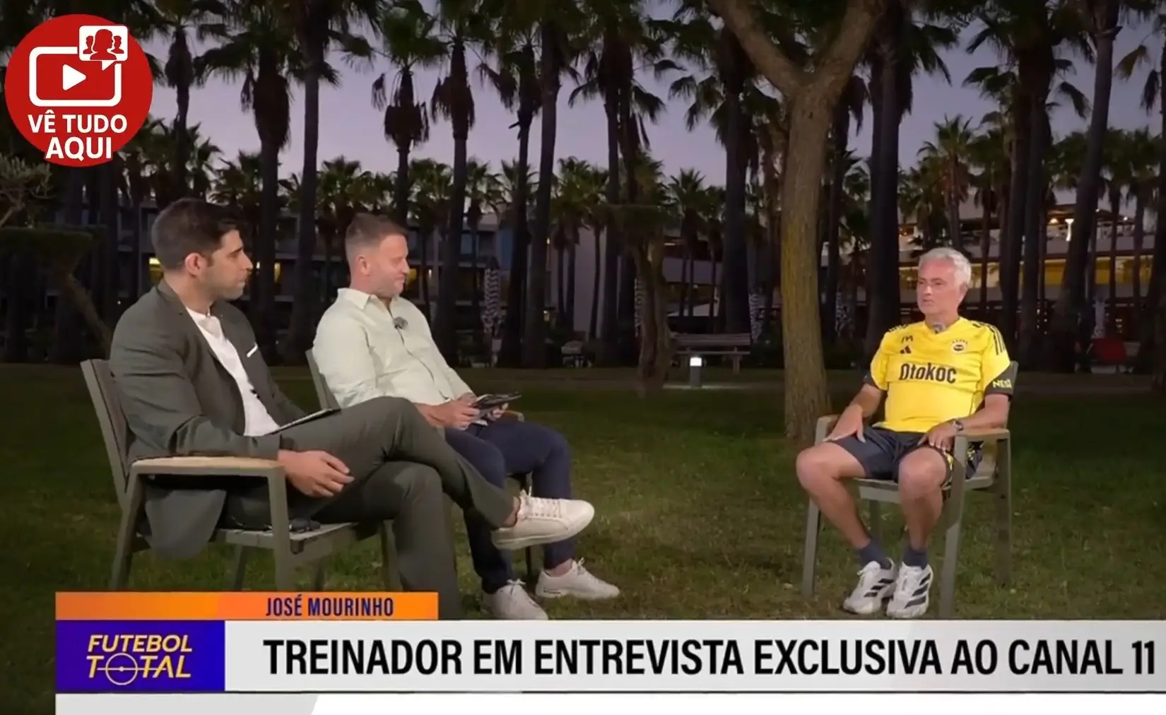 Mourinho was interviewed by Canal 11 over the weekend / Photo from @Iconic_Mourinho on X