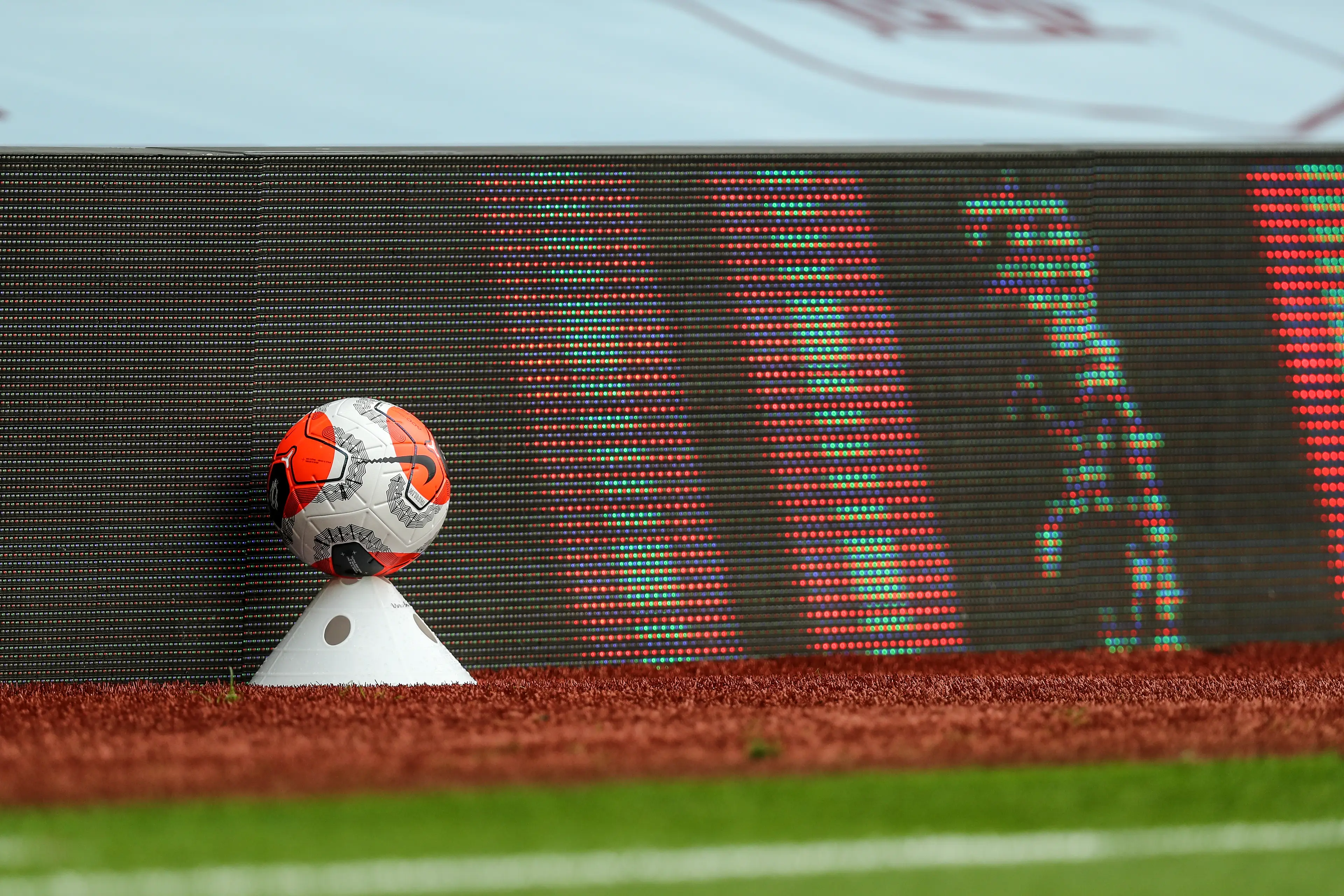 Villa had extra balls positioned for corner kicks. Image: Getty