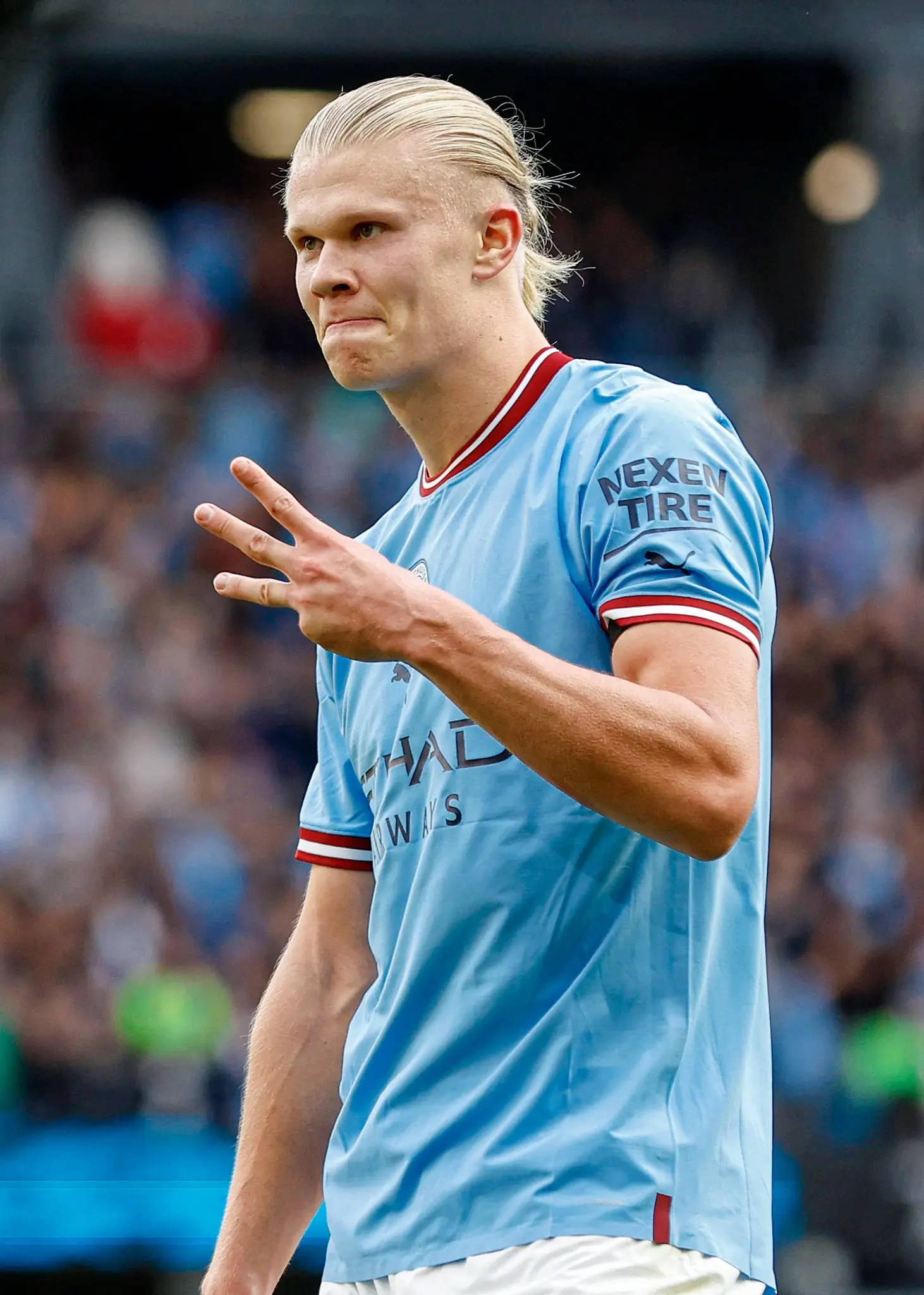 Erling Haaland in action for Manchester City (Alamy)