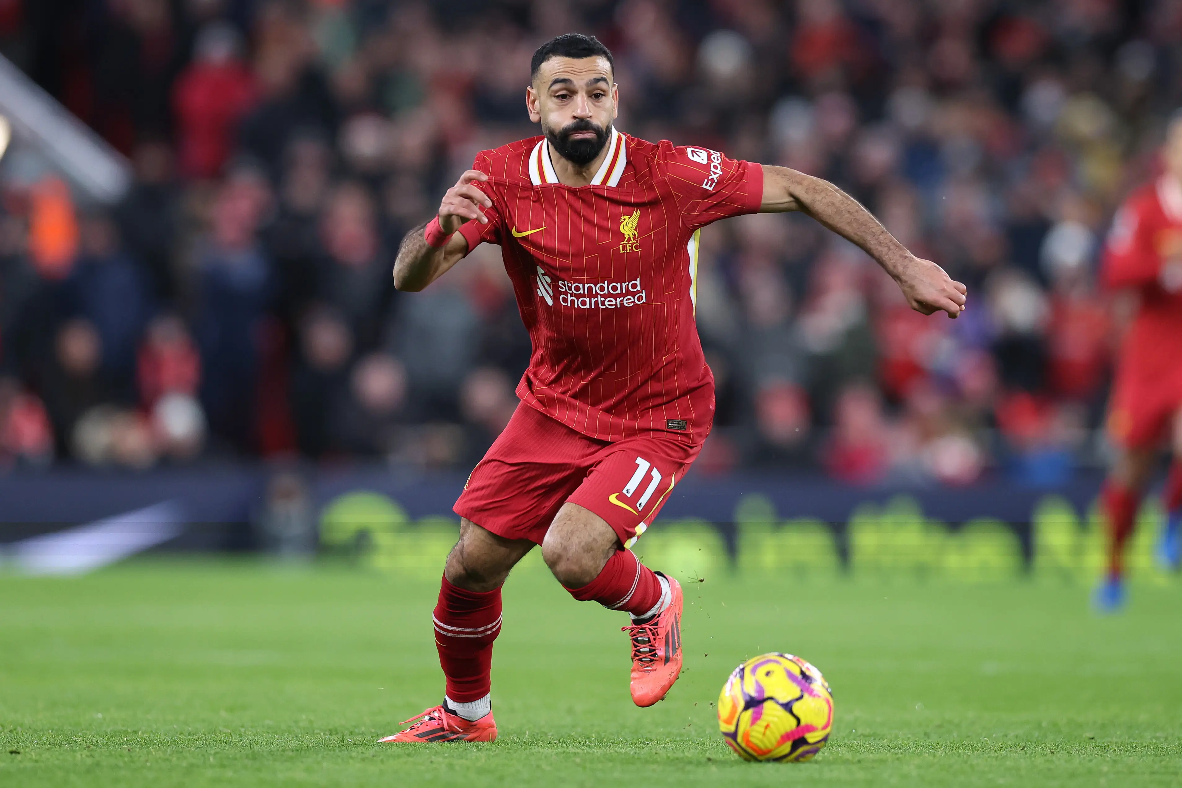 Mohamed Salah's Liverpool future remains uncertain. Image: Getty