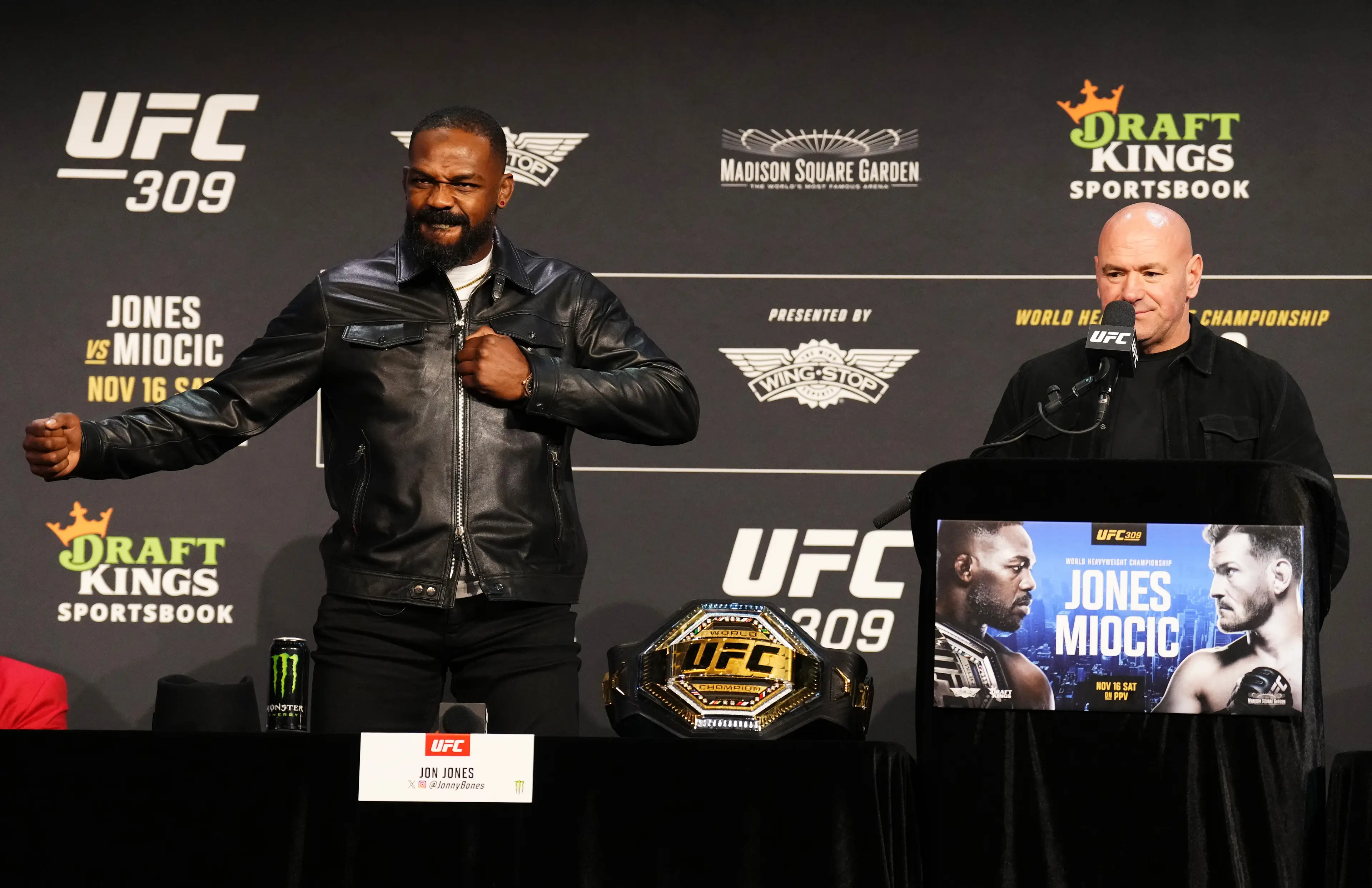 Dana White opted against putting Jon Jones on UFC Freedom 250. Image: Getty 