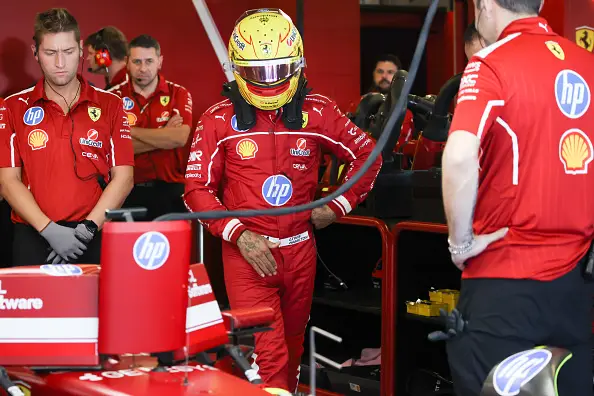 Hamilton drove the 2025 Ferrari for the final time in the Abu Dhabi post-season test (Image: Getty)